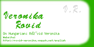 veronika rovid business card